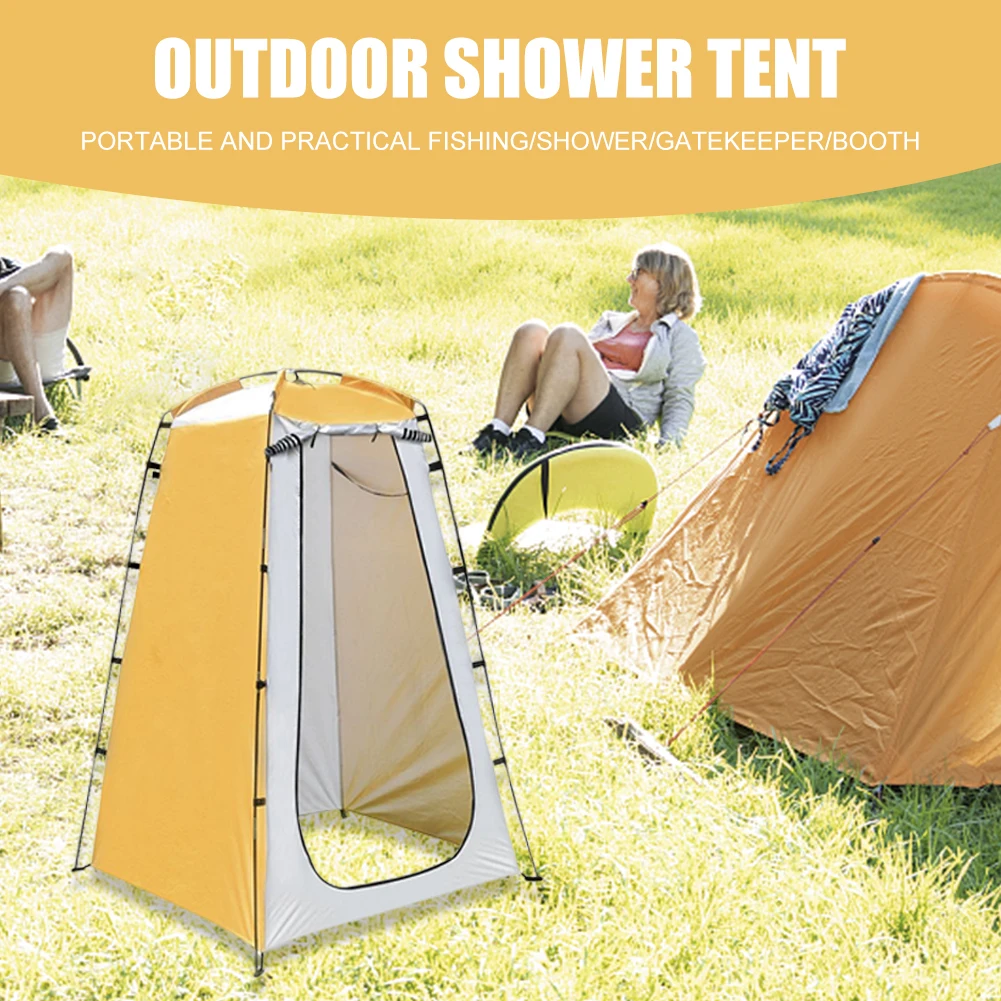 Portable Beach Shower Toilet Changing Tent Sun Rain Shelter Privacy Shelter Tent Waterproof UV Protection for Outdoor Camping