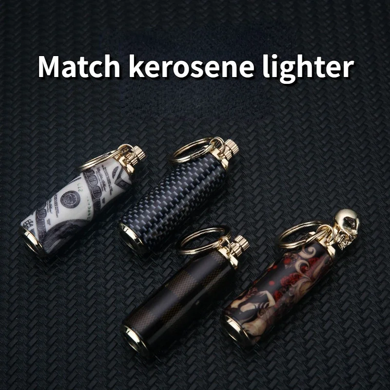 New Ten Thousand Match Kerosene Lighter Creative Personalized Fashionable Outdoor Portable Cigarette Accessories Men\'s Gift