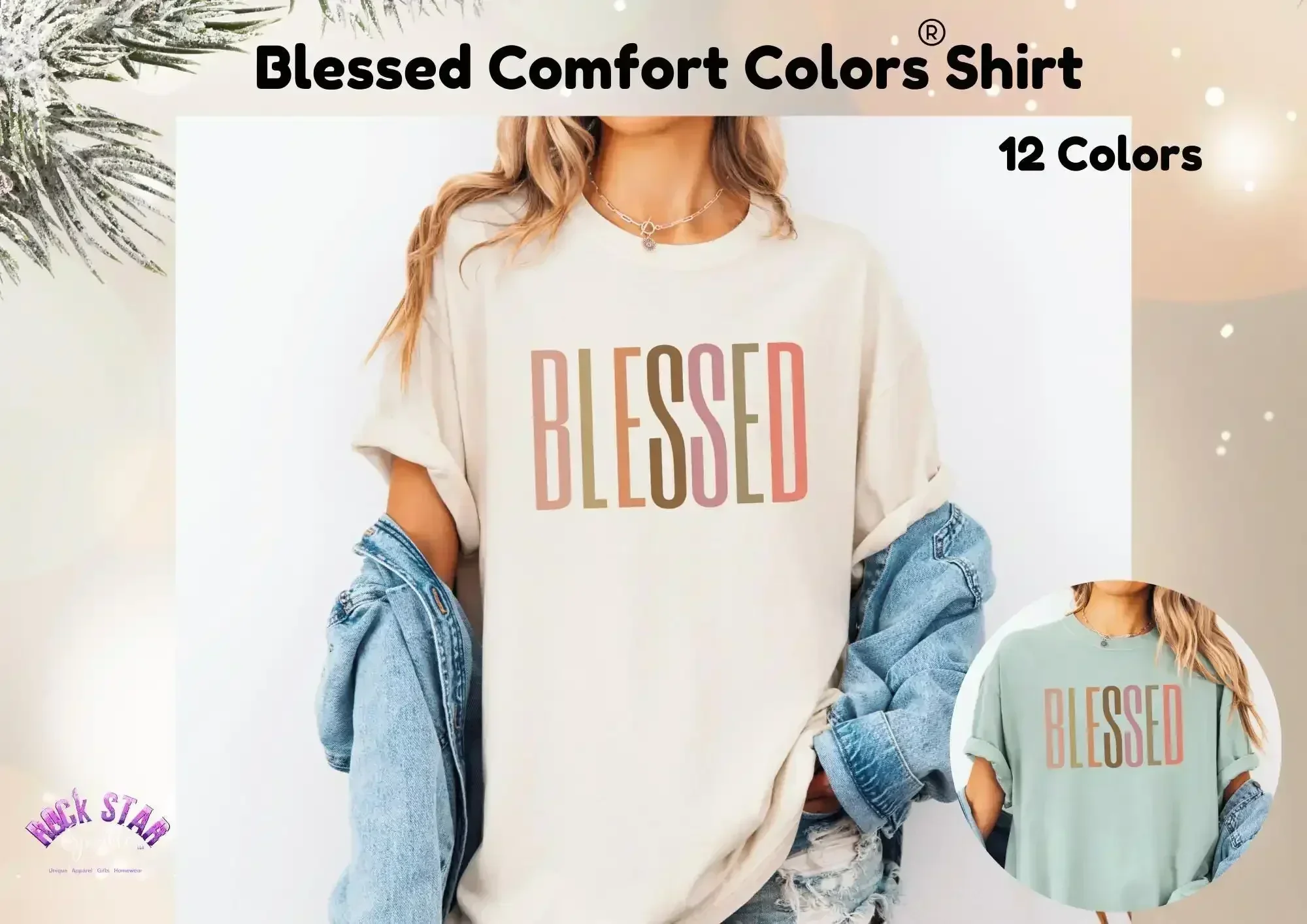 Blessed T Shirt For Women  Her Affirmation Thankful Faith Positive MindseT