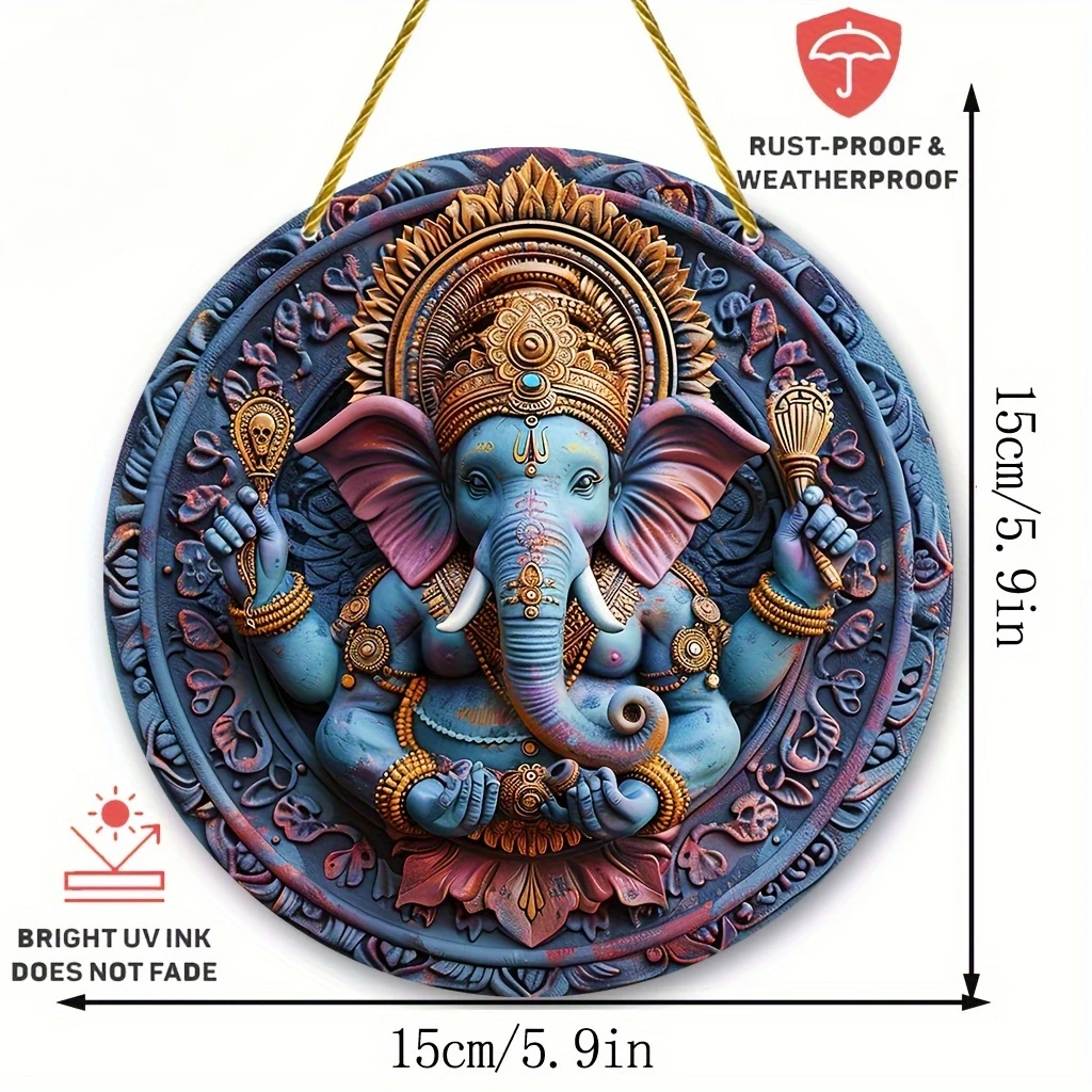 Ganesha Elephant Head Acrylic Sign-Boho Chic Wall Art For Home,Kitchen,Farmhouse,Parties,Bars,Shops&Garages Decor