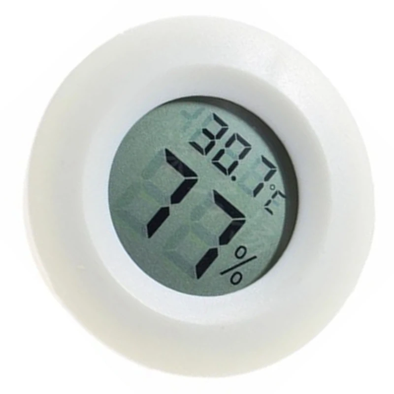 ミニ液晶デジタル温度計湿度計センサープローブ冷凍庫用 10 個ラウンド温度と湿度テスター