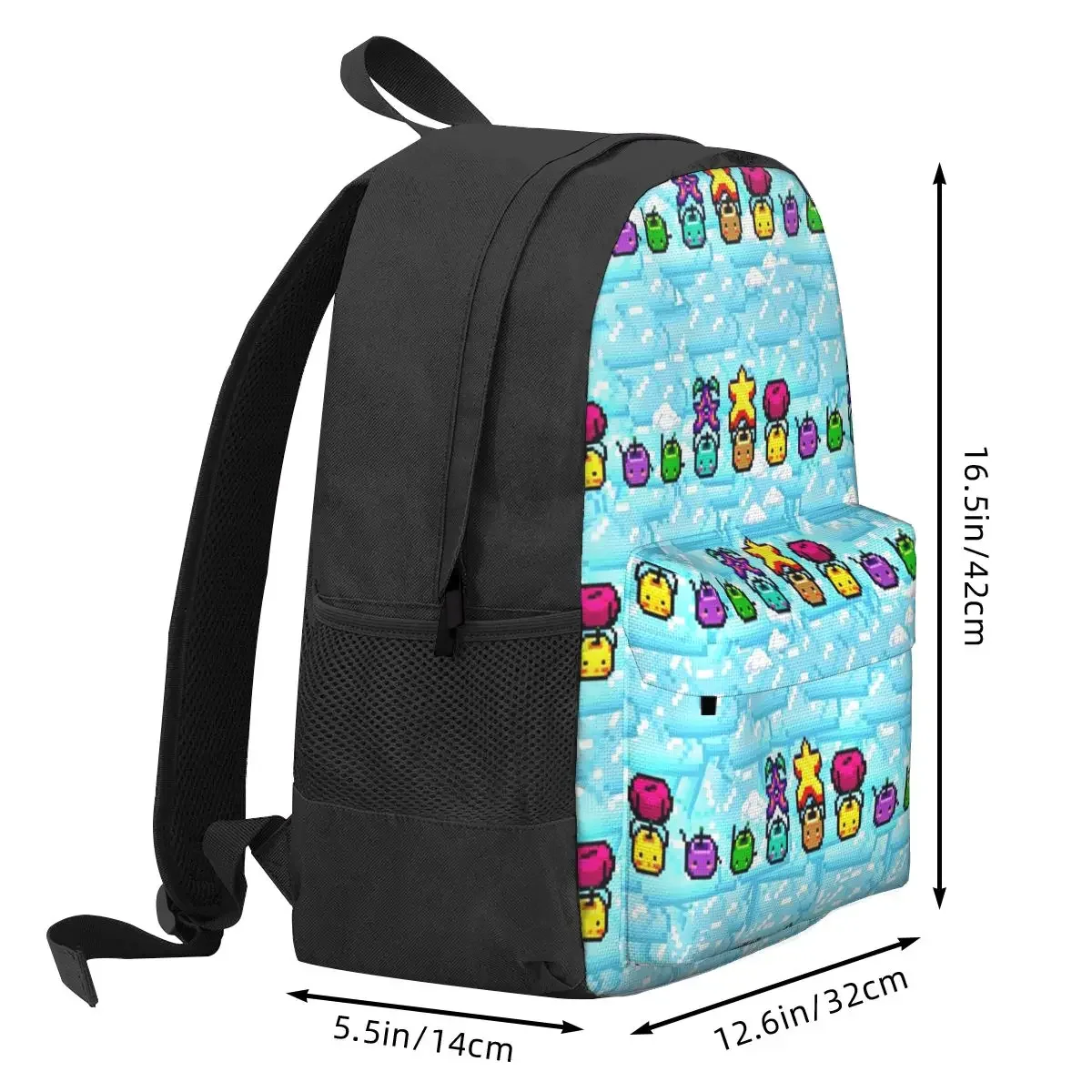 Stardew Valley Junimos Pattern Blue Backpacks, Bookbag para niños y niñas, bolsas escolares para estudiantes, mochila para computadora portátil, bolso de hombro