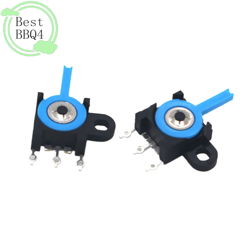 (BBQ4)10Pcs Soldered Detection Switch KFC-V-213 Three Pin Patch Single Ear Blue Handle Reset Left And Right Shaking Switch