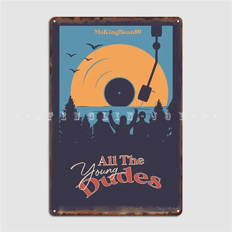All The Young Dudes Cover 3 Poster Metal Plaque Retro Party Wall Decor Pub Tin Sign Poster