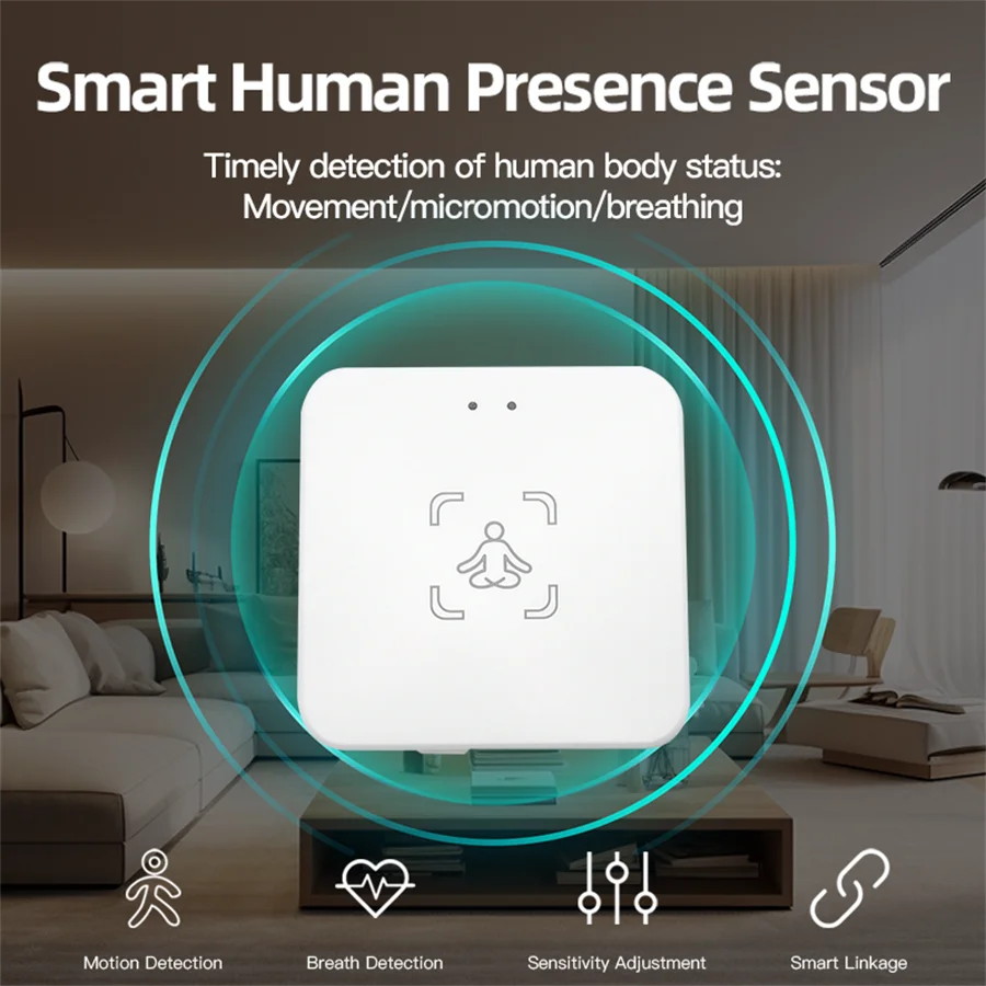 Tuya Bluetooth rilevatore di presenza umana sensore PIR intelligente del corpo umano Radar MmWave rilevamento dell\'intensità del sensore di