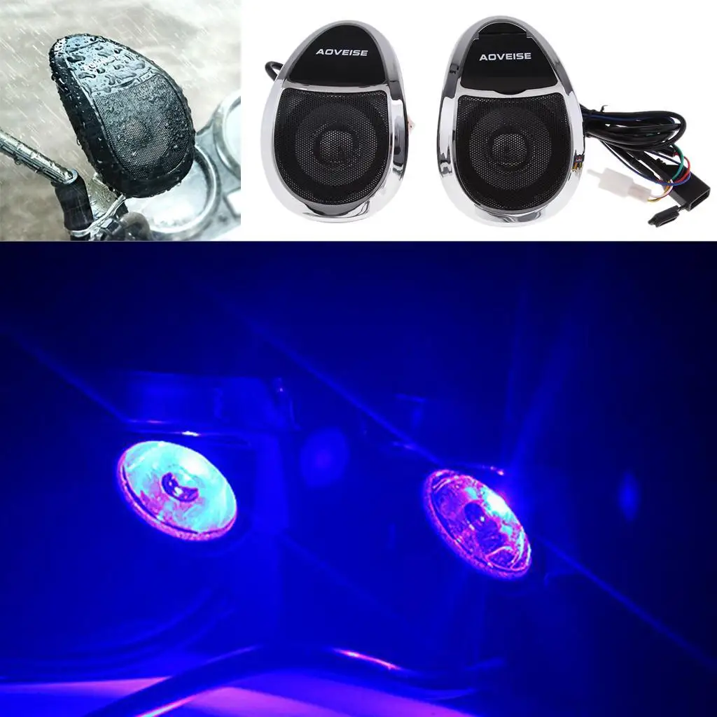 

Motorcycle Side Stereo Speakers Audio System MP3 USB