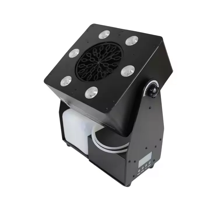 4-in-1 Bubble Machine DMX512 Remote Control LED Air Column Bubble Machine Is Suitable for Outdoor Wedding and Party