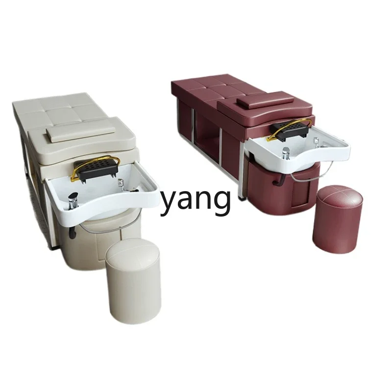 LH  ceramic basin steel frame shampoo bed water circulation fumigation head treatment bed barber shop beauty salon special