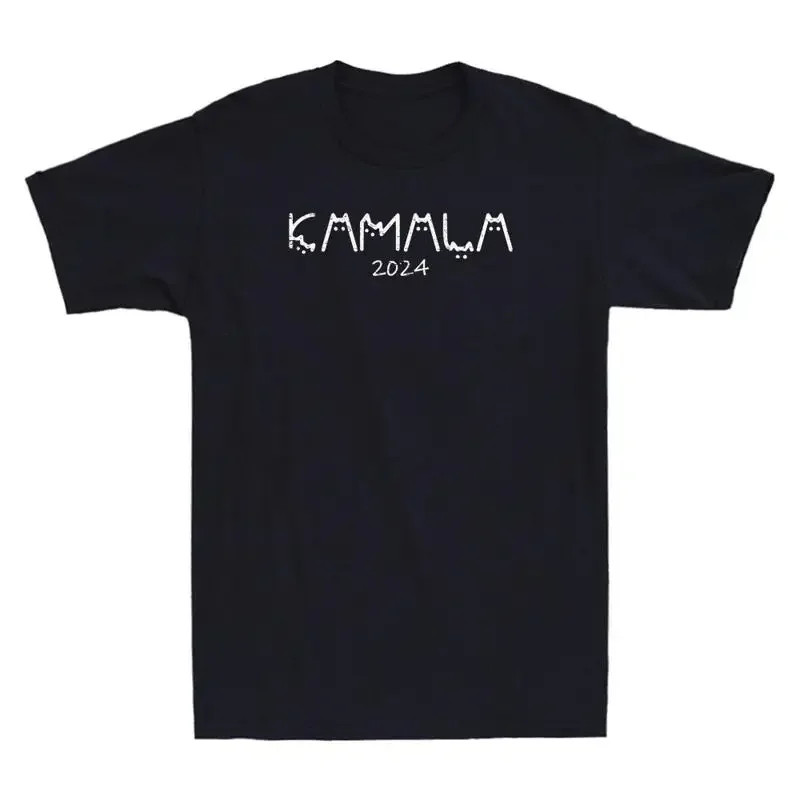 Kamala Harris 2024 T Shirt Childless Cat Lady For President Funny Meme Men