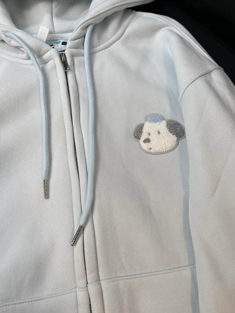 Zoki لطيف الكرتون سميكة الدافئة هوديس المرأة فضفاضة طويلة الأكمام الحلو Kawaii البلوز اليابان نمط Preppy بلوزات سيدة خمر عادية