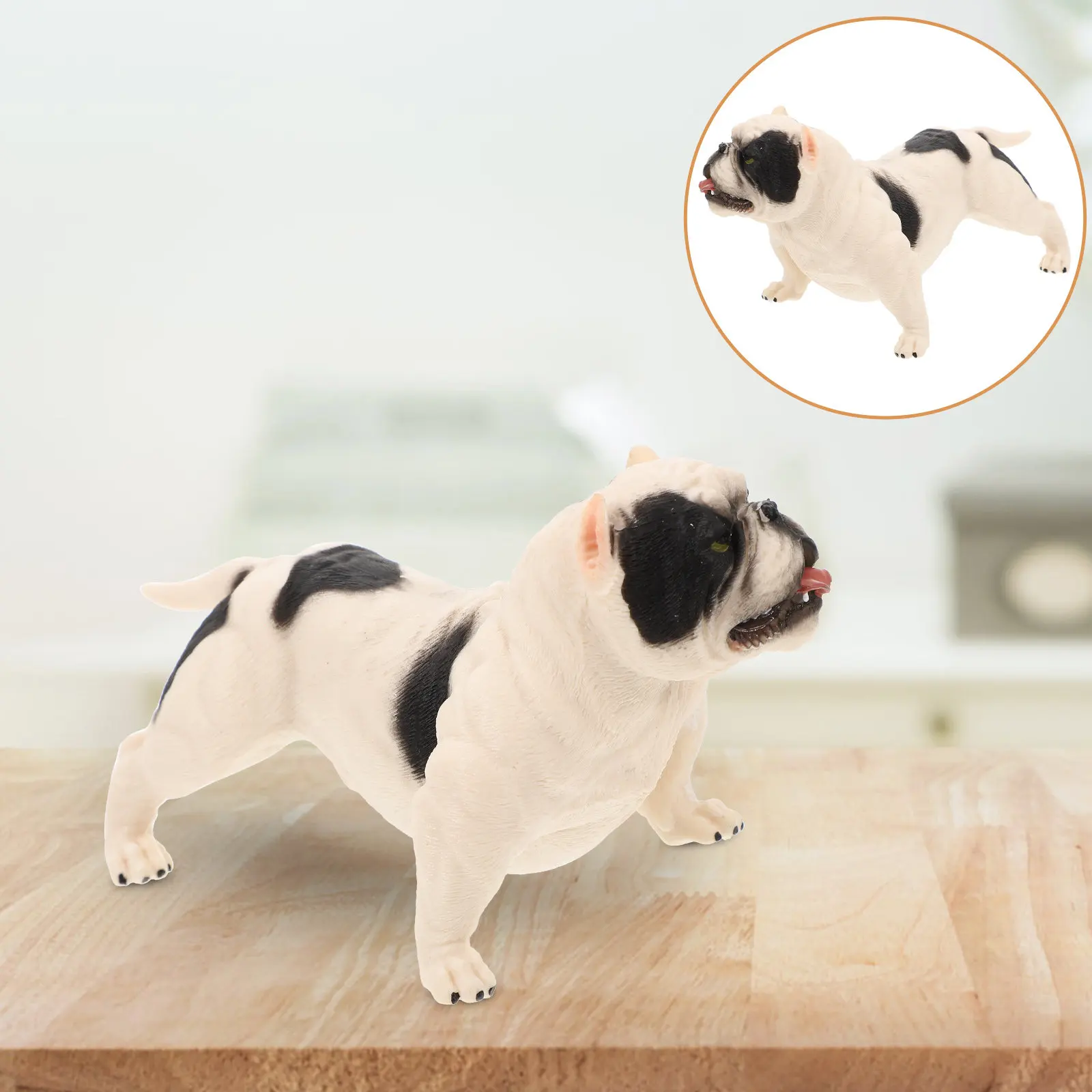 

Милая фигурка бульдога, пластиковый настольный декор для детской комнаты, учебной зоны, гостиной, прихожей, книжного шкафа, мини-сада