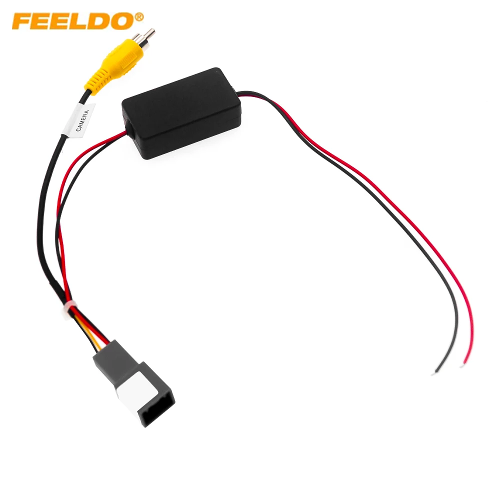 5Pcs Car Parking Reverse Wire Adapter 8Pin Male Video Plug RCA Cable For Honda Fit/Greiz/City/BRV With 12V-6V Power Convertor