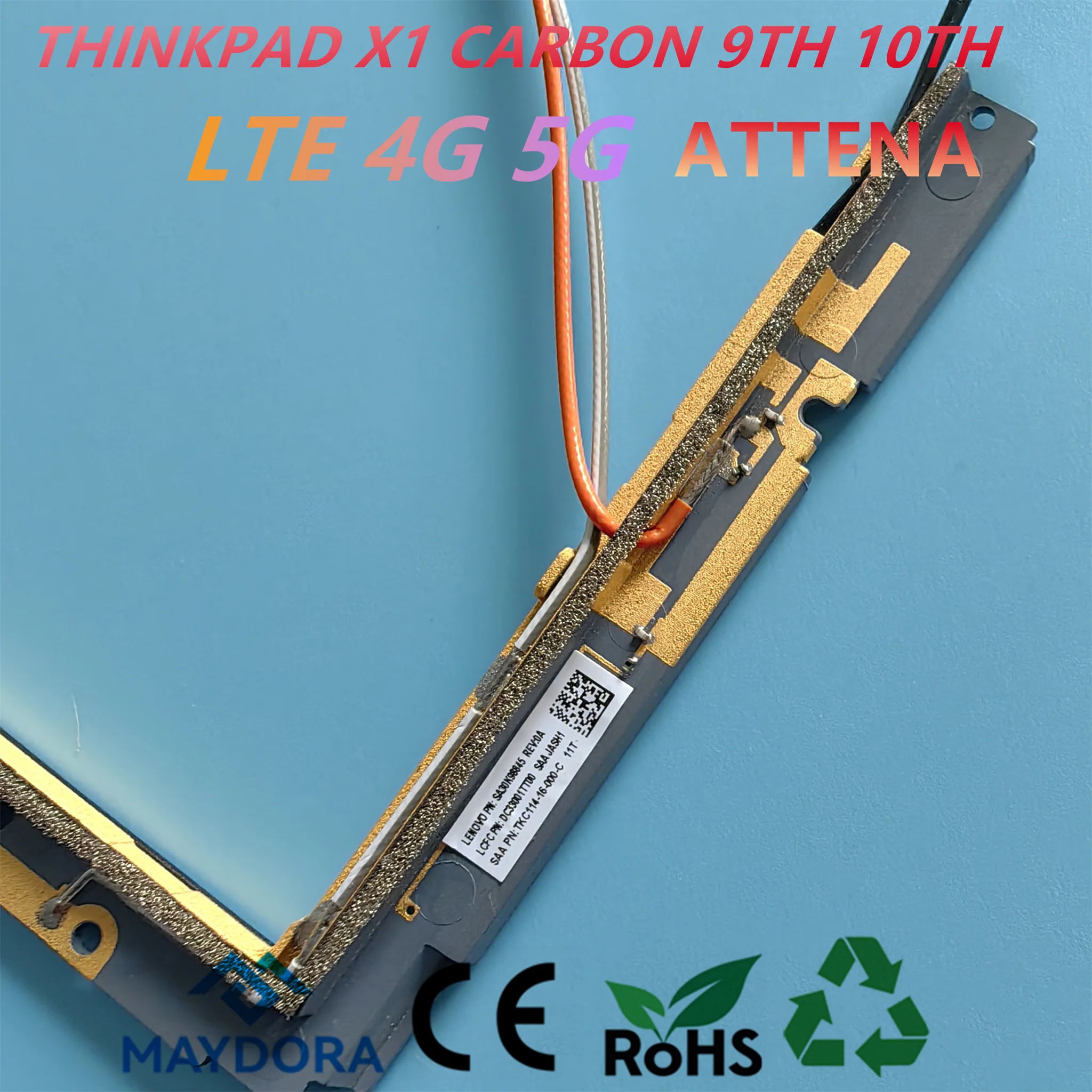 Imagem -03 - Antena do Portátil para o Carbono de Lenovo Thinkpad x1 Cartão de Wwan 4g 5g Lte 9o 10o x1 Yoga 5o 6o 20xx 20xw 21cc 21cc