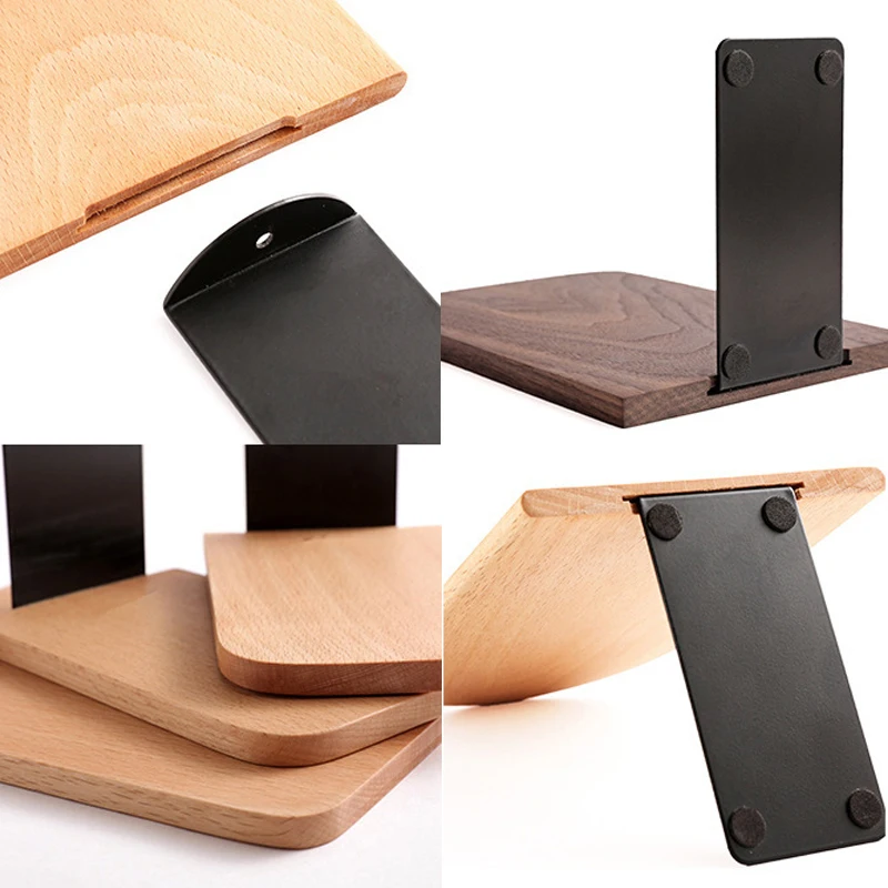 Book Ends Stand Holder Bookends Bookrack Shelf Nature Bamboo Desktop Organizer Office Home