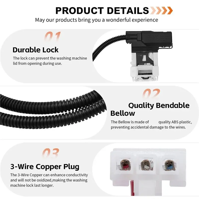 A66T-Washer Lid Lock Switch For Whirlpool Maytag Amana Kenmore