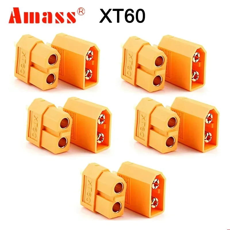 5 คู่ Amass XT90S XT90 XT60 XT60H XT30 MR30 MR60 MT30 MT60 XT60I XT60W XT60PW XT30PW ปลั๊ก T-type XT150 AS150 EC5 ปลั๊ก Connector