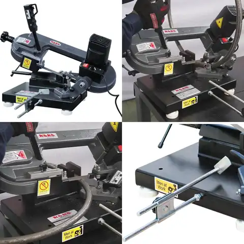 Industrial Metal Cutting Band Saw 1000W, 40-88MPM Speed, Adjustable 0°-45° Table, 3.3x4.1 Cutting Capacity Benchtop Model