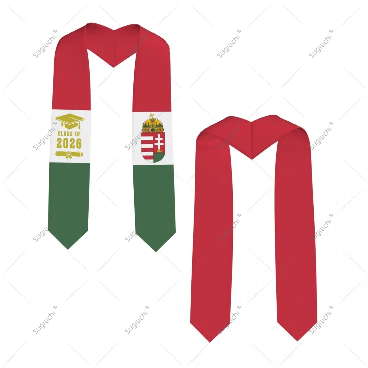 

Hungary Flag Class Of 2026 Graduation Stole Sash Scarf For International Students Proud Ceremony Adult Unisex