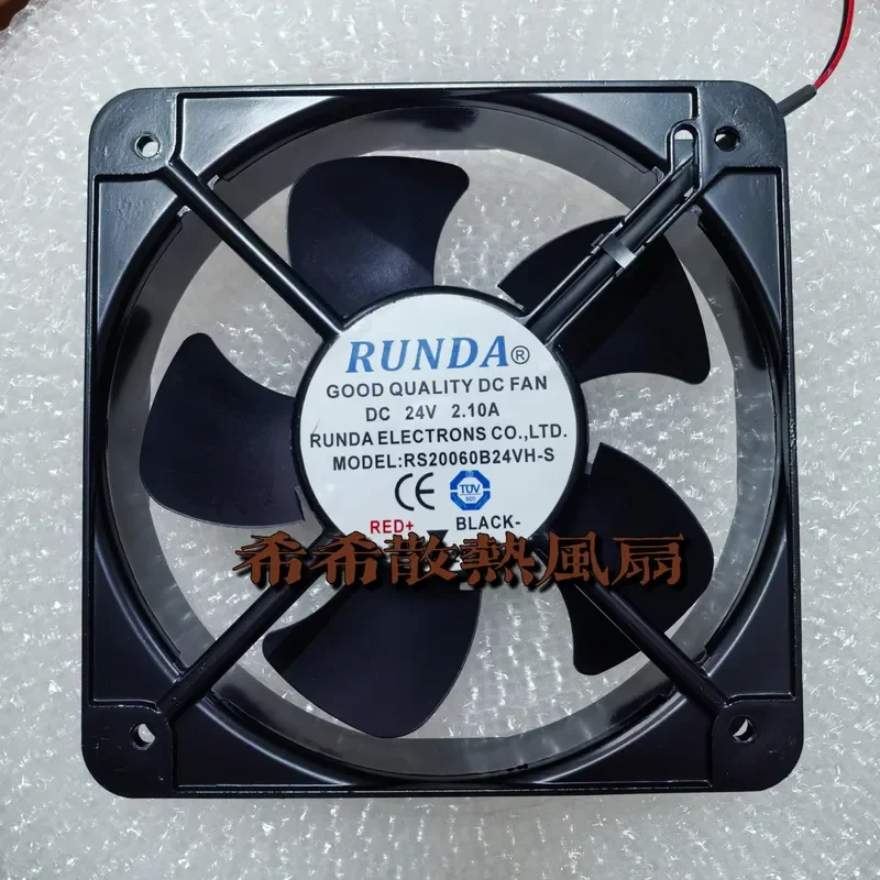 For New RUNDA RS20060B24VH-S 24V 2.10A 20CM large air volume inverter fan