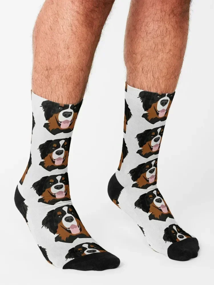 Bernese Mountain Dog - The Theo Socks Novidades meias térmicas de inverno antiderrapantes para homens e mulheres