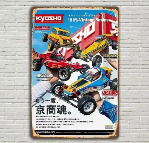Vintage Rc Car Metallschild-Poster – Kyosho Buggy Katalog 20x30cm – Aluminium