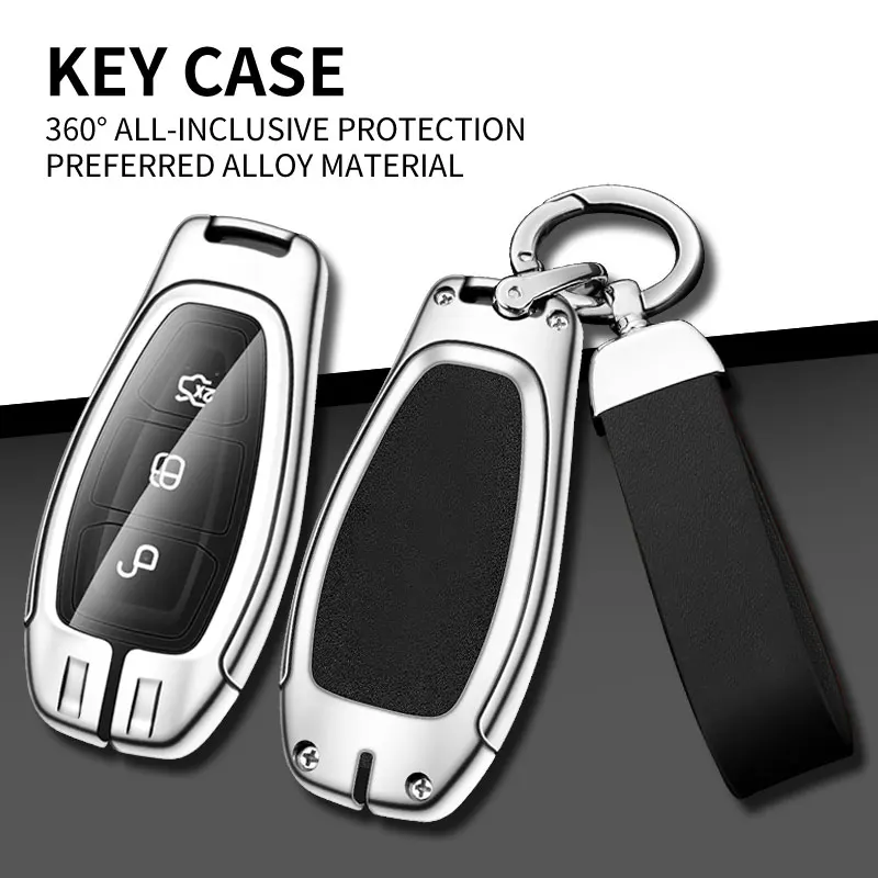 Leather Car Key Fob Case For Ford ST Line Fiesta Focus Mondeo Kuga Edge