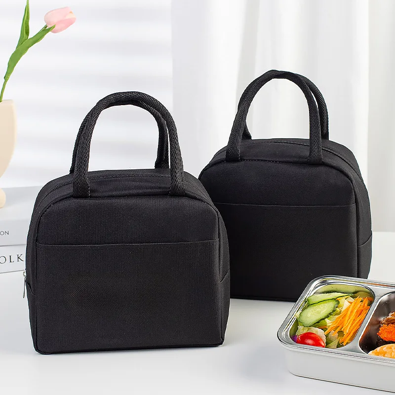 Fashion Lunch Bags for Children with Free Shipping Kids Girls Storage Banto Lunchbox Food Bag Black Insulation Handbags Bags