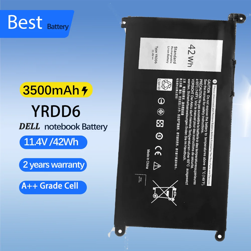 

Аккумулятор YRDD6 1VX1H для ноутбука Dell Inspiron 5482 5485 5491 3310 2 в 1 3493 3593 3793 5493 5585 5593 5480 5590 Vostro 3584