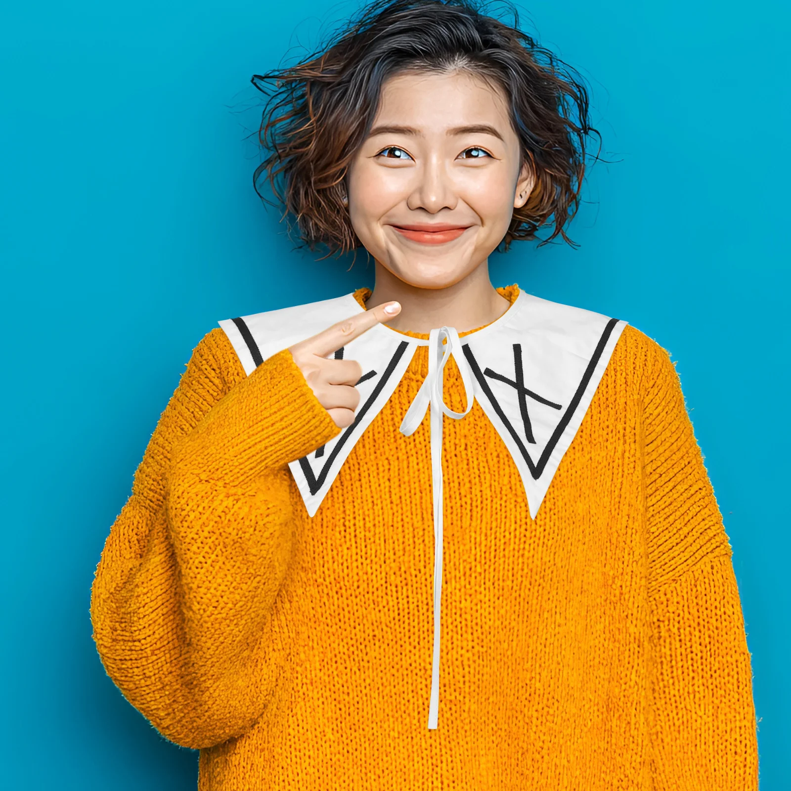 

White Detachable Collar Vintage Design Soft Cotton Faux Collar Women Girls Versatile Pairing Classic British Style Accessory