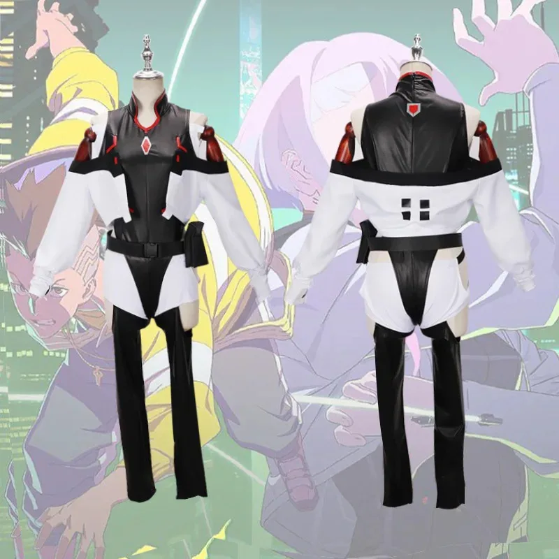 Киберпанк Edgerunners Аниме Дэвид Мартинес Косплей Люси Униформа Карнавальный наряд Одежда Rebecca Ролевой костюм Игра jk; 6
