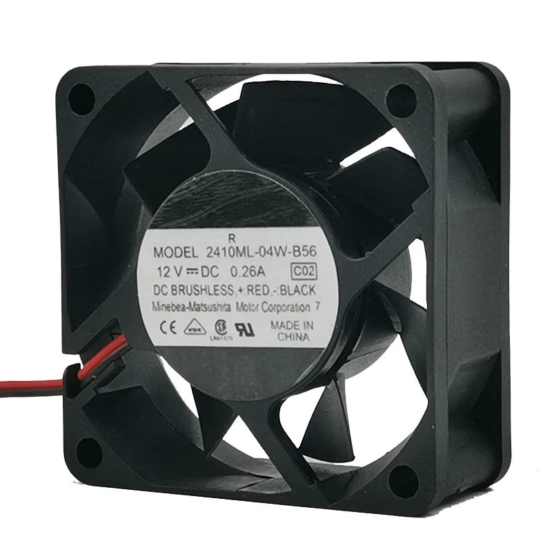 Fã variável novo do inversor da velocidade de nmb 2410ml-04w-b56 12v 0.26a 6025 6cm pwm