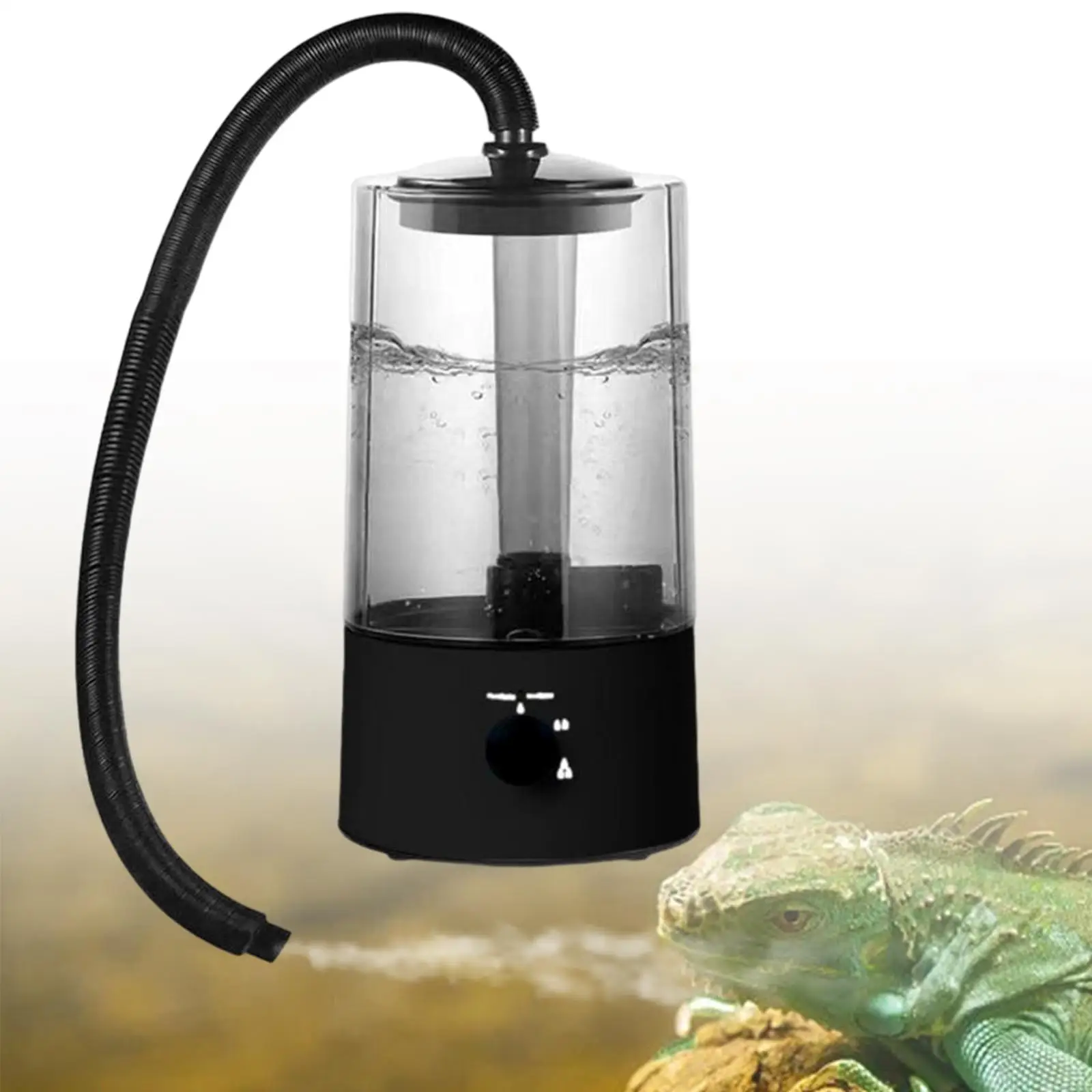 Reptile Fogger Humidifier for Turtle Chameleon Large Capacity Durable Telescopic Hose for Chameleon Snake Turtle Tortoise