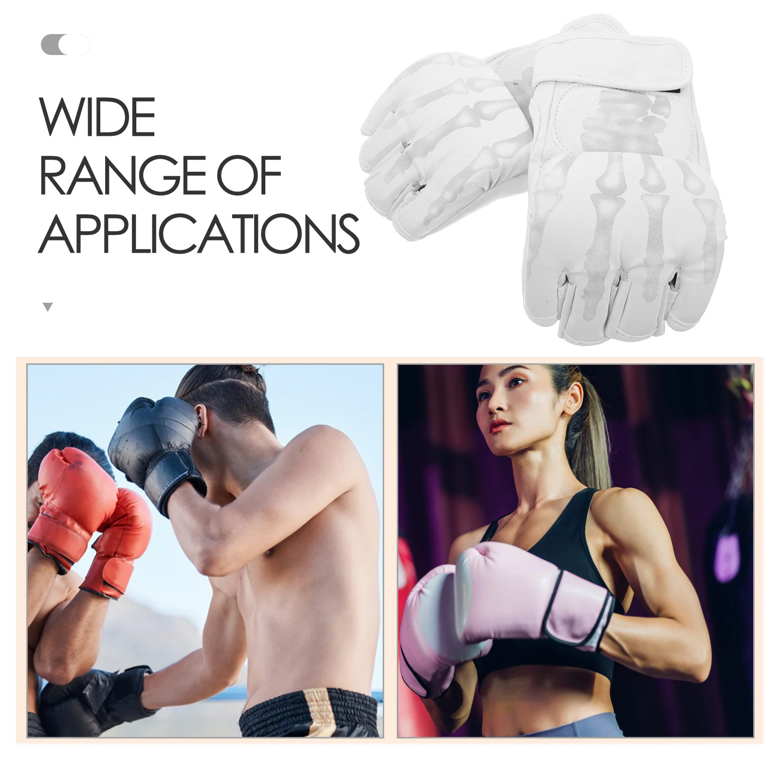1 زوج قفازات الملاكمة للرجال والنساء سميكة الحشو اليد المعصم دعم قفازات التدريب ل كيك بوكسينغ حقيبة ثقيلة التدريبات