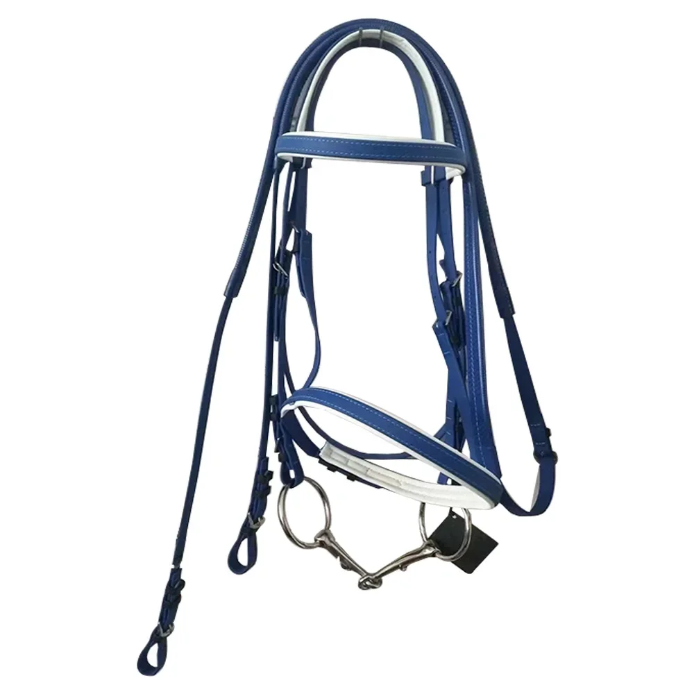 Couro genuíno cavalo ajustável Bridle, Halter gravado cavalo, anatômico