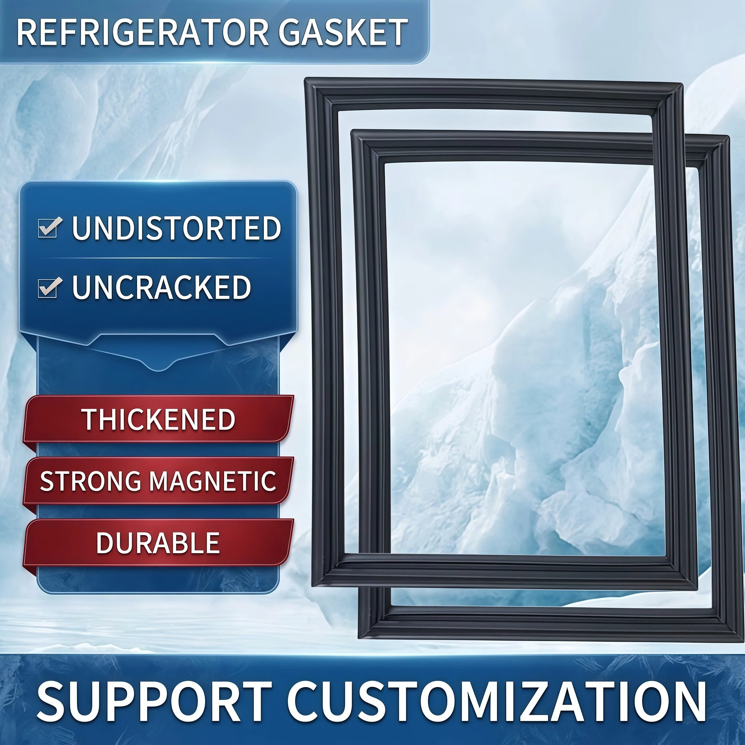 4M Custom PVC Magnetic Commercial Freezer Door Seal Strip Universal Deep Chest Freezer Gasket Replacement Repair Parts