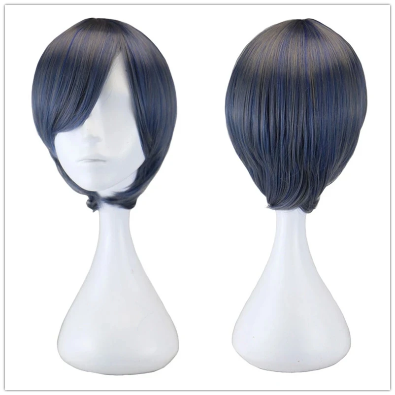 Ciel Phantomhive Cosplay Wig Black Butler Cosplay Men Short Grey Blue Wig Cosplay Anime Cosplay Wig Heat Resistant Synthetic Wig view 5