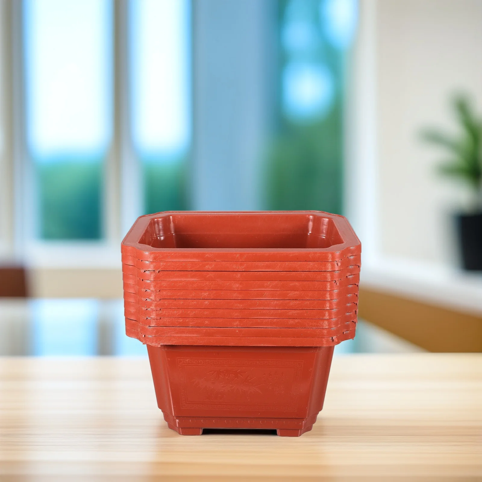 

10Pcs Thickened Durable Plastic Bonsai Pot Practical Planting Container for Succulents Ferns Indoor Home Garden Decoration