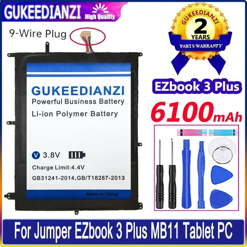 Сменный аккумулятор большой емкости 6100 мАч для Jumper EZbook 3L Pro (MB12)/3 Plus MB11 HW- 3487265   TH140A EZbook3 Plus