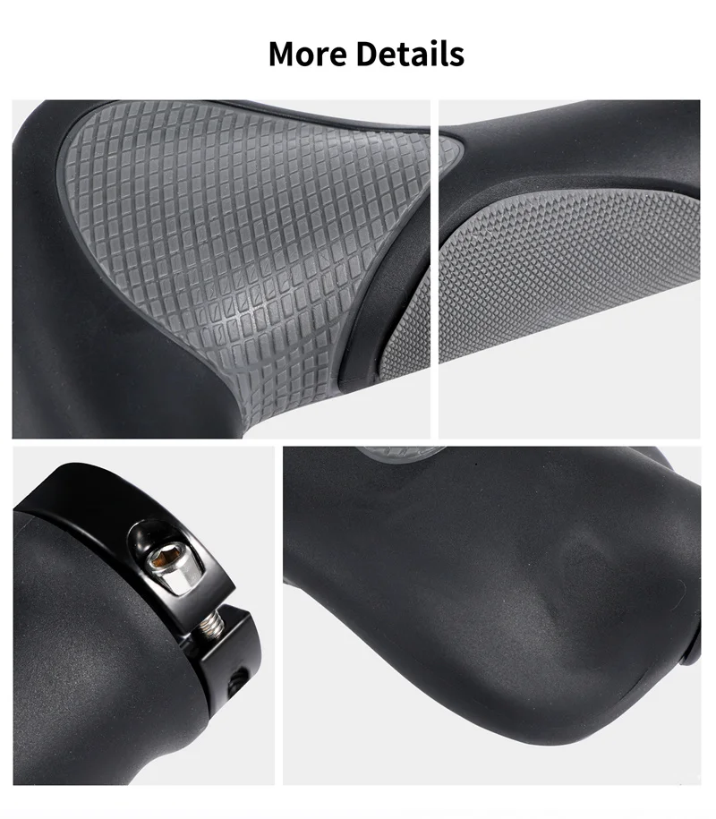 WEST BIKING Ergonomische Fahrradgriffe Lock-on Lenkerüberzug MTB Mountainbike Rutschfester Lenker-Endgriff Fahrradzubehör 1 Paar – Detail 10