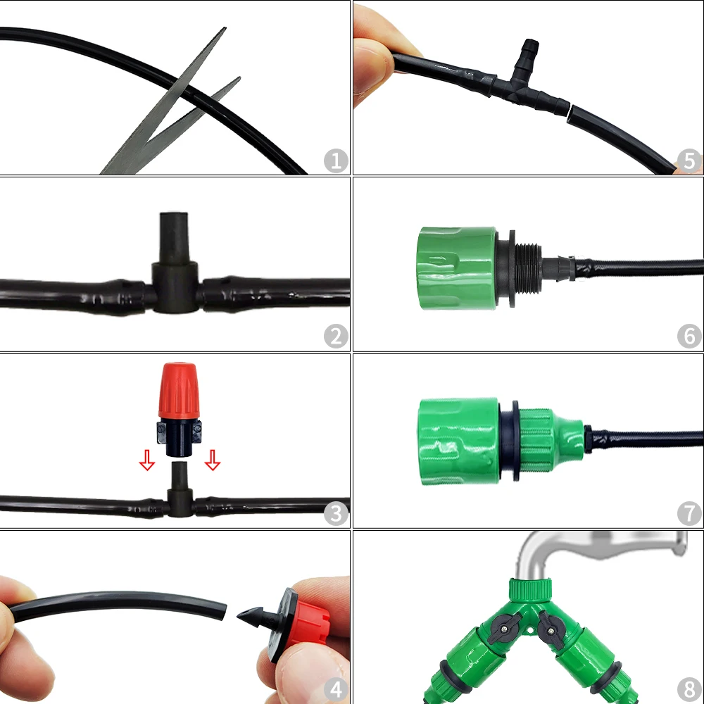 Irrigation System Garden Tools Drip Watering Kits Automatic Watering Hose With Adjustable Convenient Installtion Saveing Water