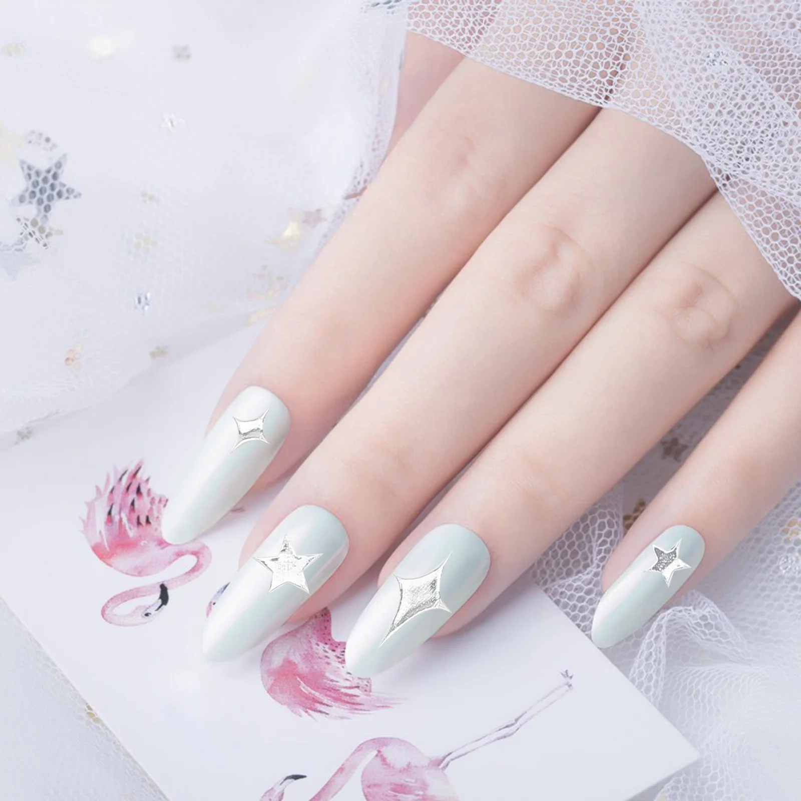 

8pcs Wraps 8 Manicure Decor Sheets Premium Art Stickers Manicure Decals Diy Nail Decoration Nail Art Supplies