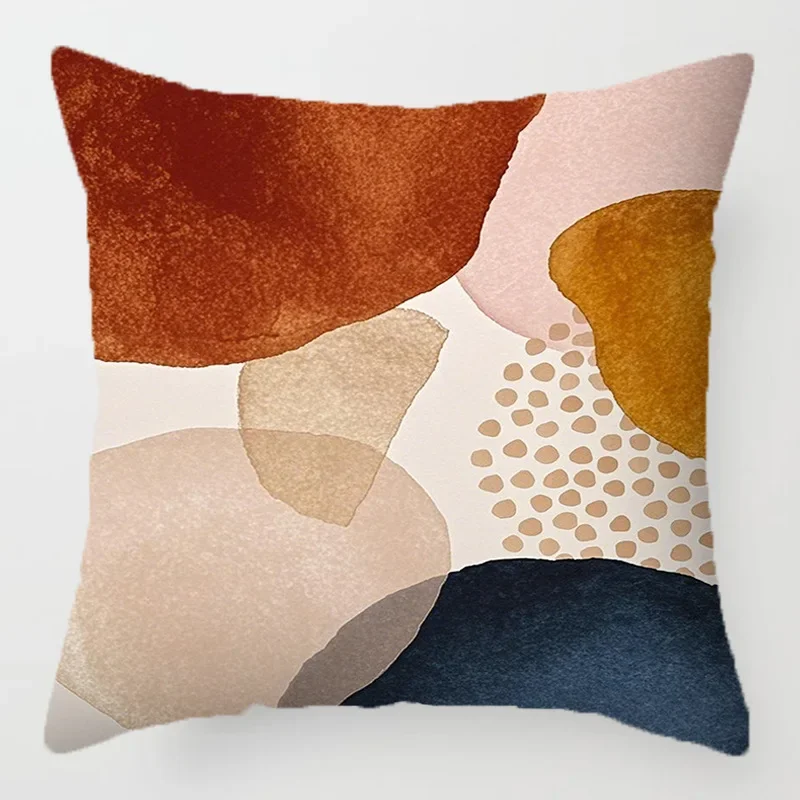 Abstract Geometric Throw Pillow Covers Set Modern Boho Living Room Sofa Cushion Decorative Accent Pillow Case