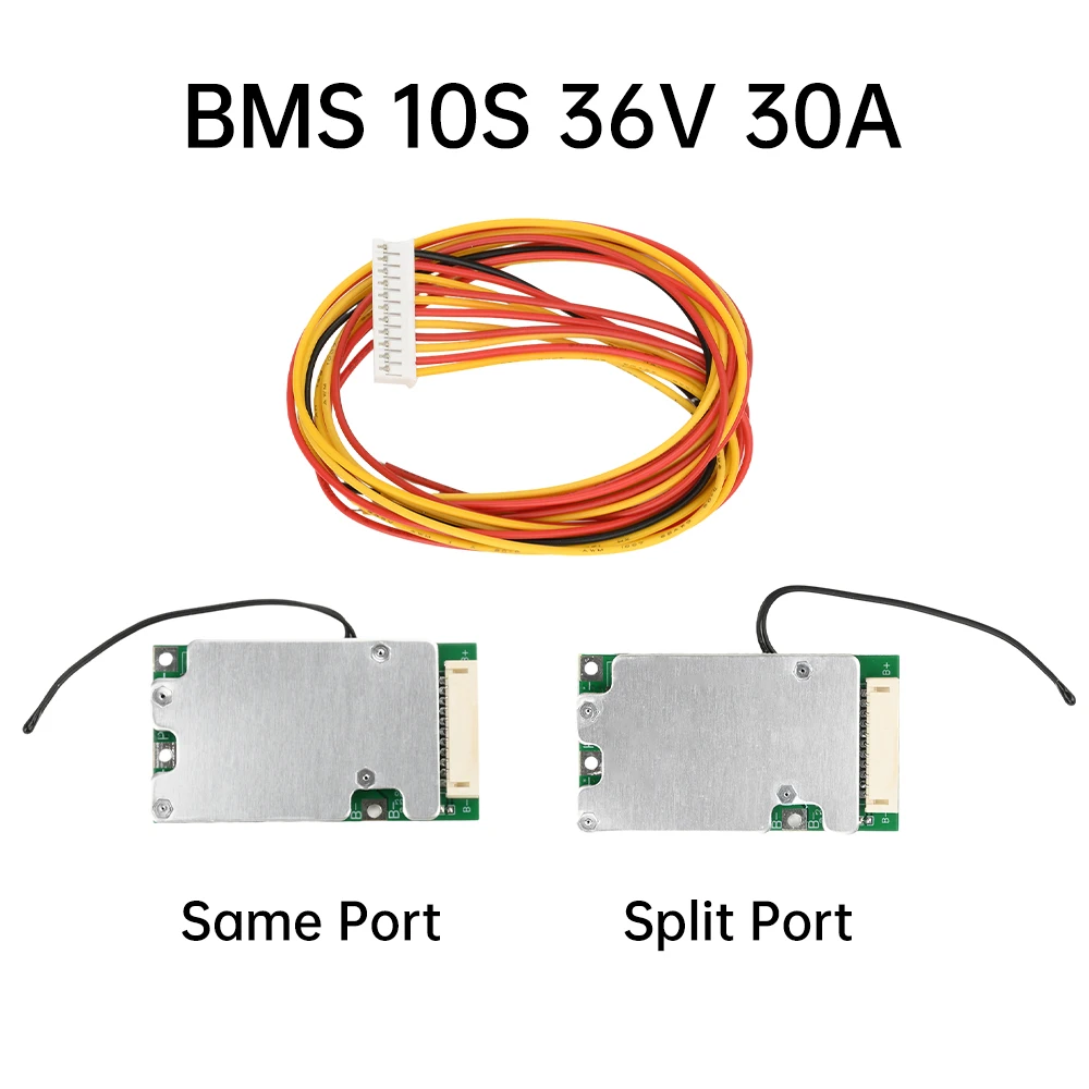 10S 36V 30A Li-ion Protection Board Same Port Split Port with Equalization Battery Protection Board BMS for Electric Vehicle