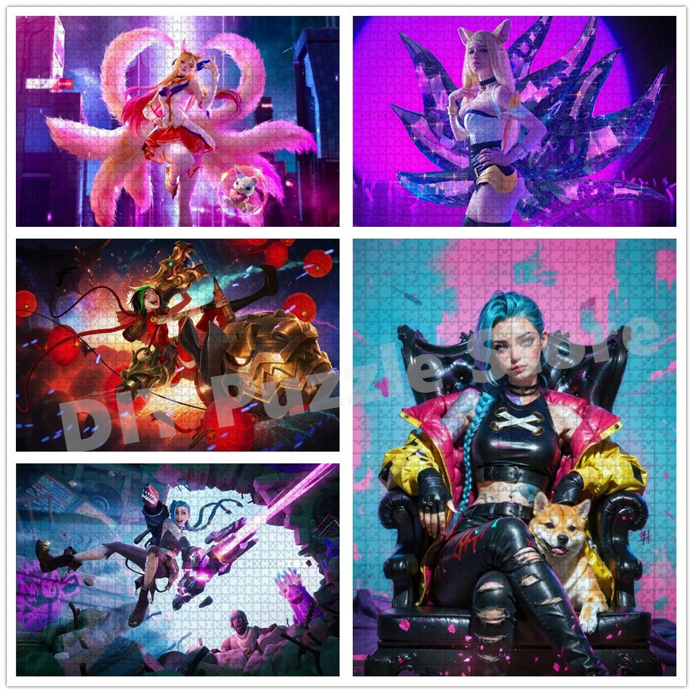 

108/200/300/500/1000/1500 Pieces Game Video Characters Diy Print Puzzle League of Legends Jigsaw Puzzles for Family Toys Gifts