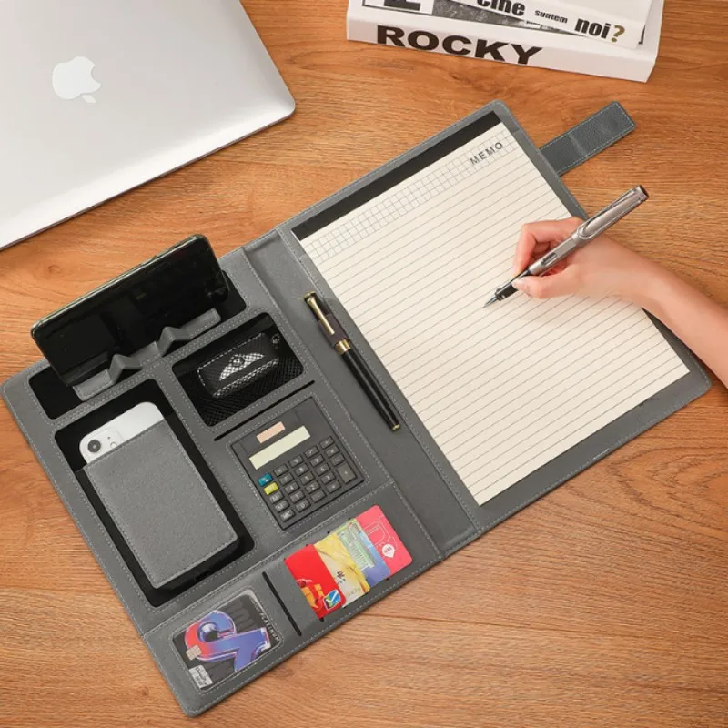 

Multifunctional A4 C520 Conference Folder Business Stationery Folder Leather Contract File FoldersTravel Document Folder