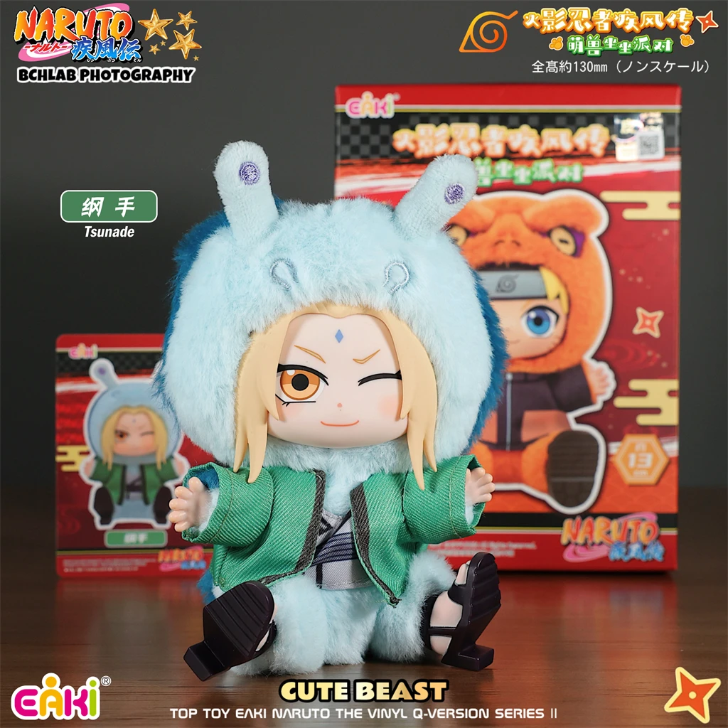Auf Lager Original TOPTOY EAKI Naruto Sit-in Party Konohagakure San'in Jiraiya Orochimaru Tsunade Niedliche Plüsch Blind Box Spielzeug Geschenke