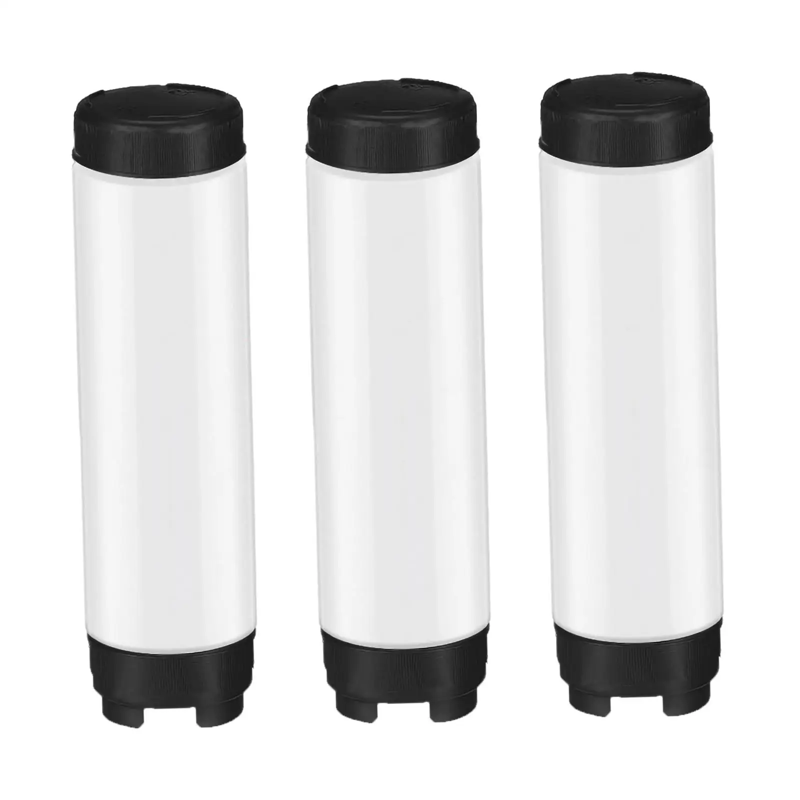 3 Pieces Inverted Condiment Bottles Sauce Containers Sturdy Condiment Dispensers for Catering Condiments Cafe