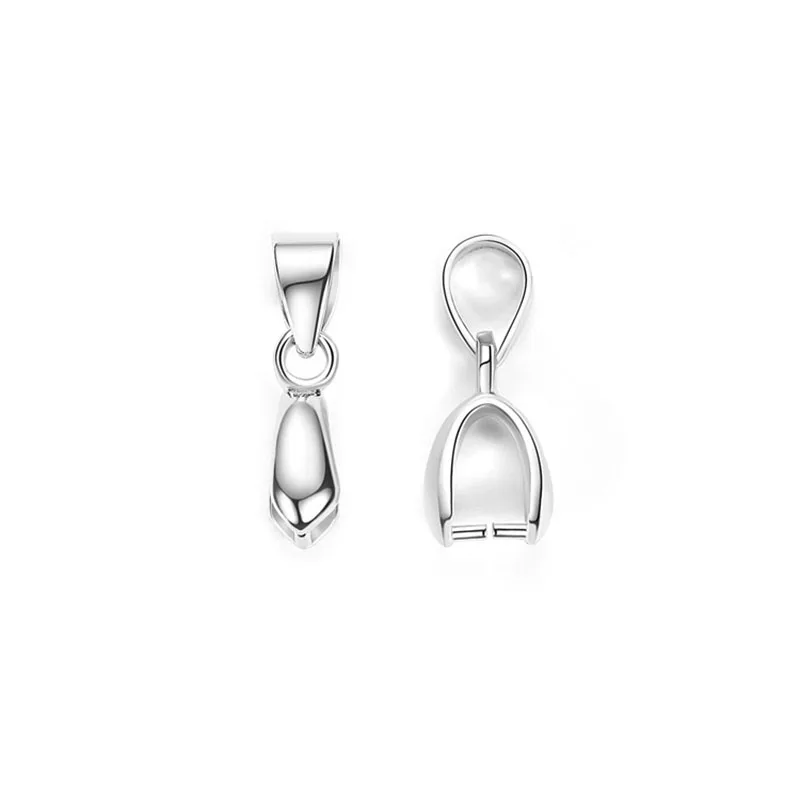 

10pcs Silver Plated Pendants Clasps Hook Clips Bails Connectors Charm Beads Fittings For Necklace Base Making Jewelry DIY