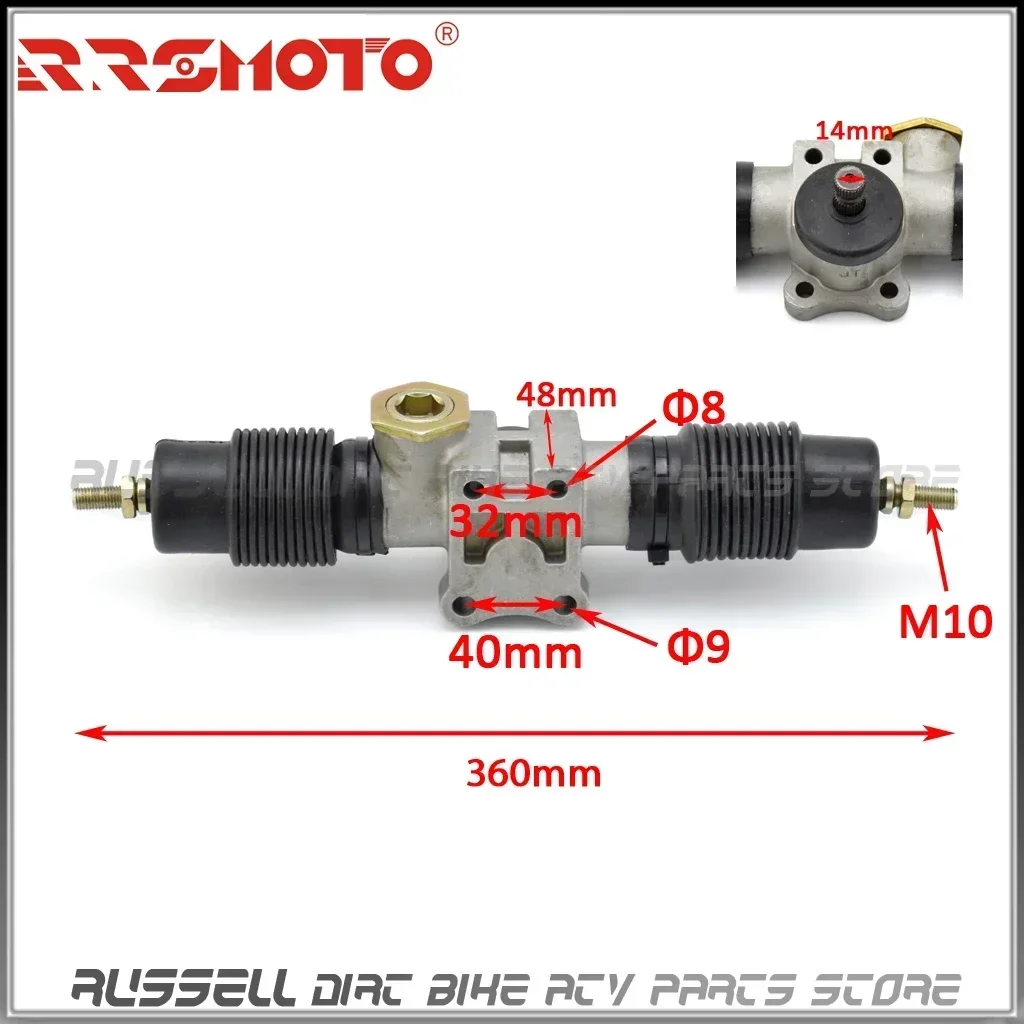 Power Steering Gear Shaft Rack Pinion Assembly 360mm For DIY Modify China Go Kart Buggy Karting ATV UTV Bike Parts