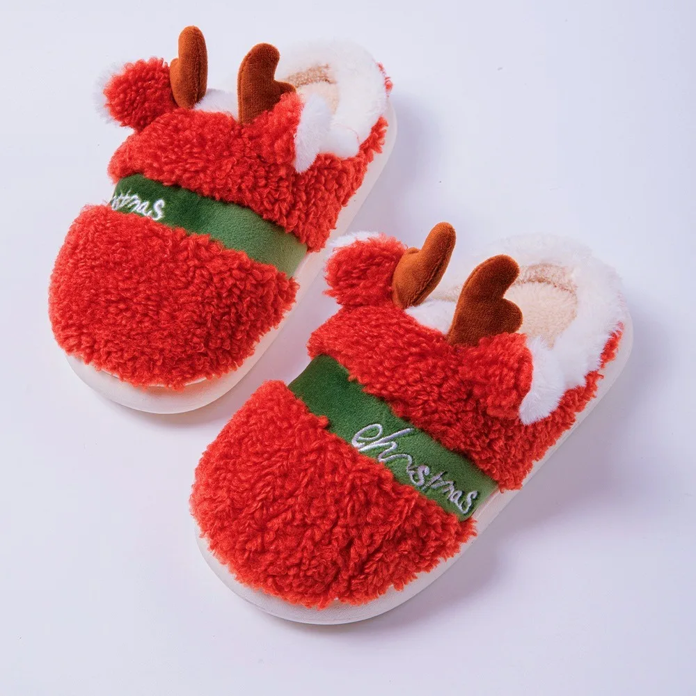 Nieuwe Herfst En Winter Elanden Katoenen Slippers Slijtvast Antislip En Warm Huis Katoenen Slippers Verdikte Fluwelen Slippers